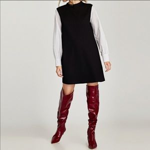 Zara | Dresses | Zara Black Ribbed 